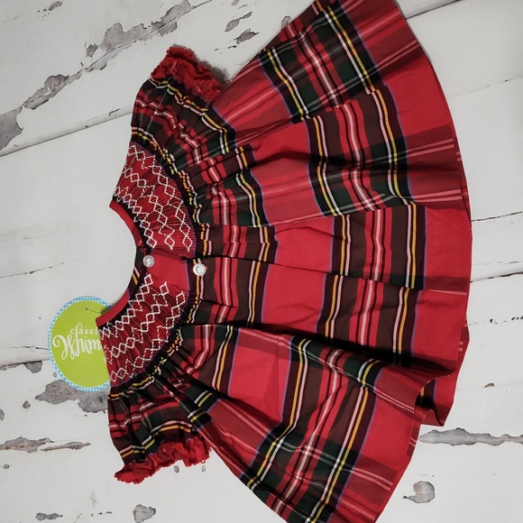 Classic Whimsy 6 months smocked dress plaid New with tags - Picture 3 of 5